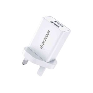 WP-U119 DUAL USB UK CHARGER 10W WHITE WK