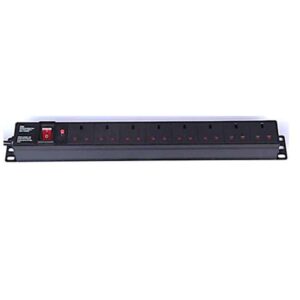 DT-PDU-04-C14  7WAY UK PDU WITH IEC C14 PLUG - 2m CORD, ON/OFF SWITCH