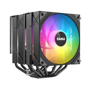 6PDW120MM ARGB BLACK 120mm CPU AIR COOLER (ARGB, 6 Heatpipes) SAMA