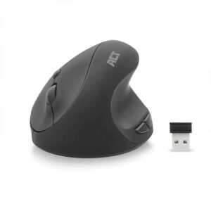 AC5101 ERGONOMIC MOUSE WIRELESS 2.4GHz USB NANO RECEIVER,1600DPI BLACK ACT