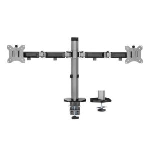 AC8336 DUAL ERGONOMIC MONITOR DESK MOUNT, UPTO32@, 9kg EACH ROT 360 SILVER ACT