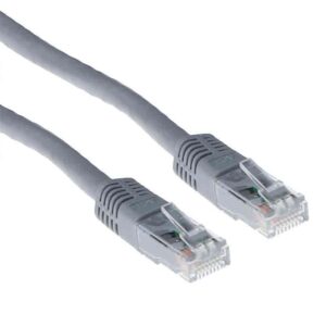 IB8010 10m Cat6 GREY U/UTP PATCH CABLE W/RJ45 CONNECTORS ACT