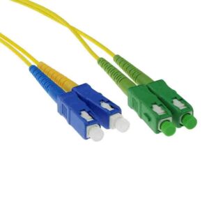 RL3802 2m LSZH Singlemode 9/125 OS2 FIBER PATCH CABLE DUPLEX WITH SC/APC AND SC/PC CONNECTORS, ACT