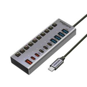 GEGAHUB-5.UK USB 10-IN-1 HUB DATA & CHARGE, 5GBPS HIGH SPEED PROMATE