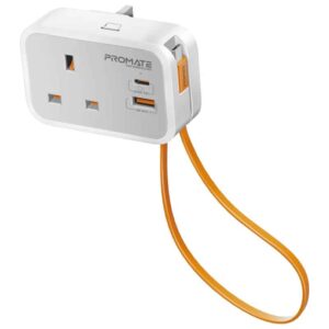 VERSASOCKET MULTI-FUNCTION AC SOCKET CHARGER with BUILT-IN 20W PD USB-C CABLE PROMATE