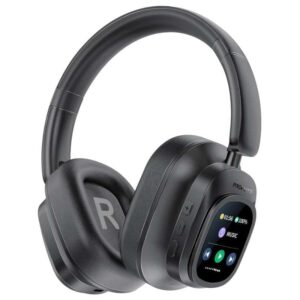 VUTUNE HIGH-DEFINITION HYBRID ANC HEADPHONES W/DETACHABLE MAGNETIC LCD TOUCHSCREEN CONTROL. PROMATE