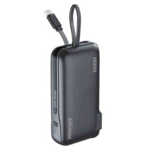 POWERPACK-10C COMPACT-FAST CHARGING POWER BANK WITH AC CHARGER & BUILT-IN USB-C CABLE PROMATE