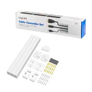 KAB0110 CABLE CHANNEL SET, WALL INSTALLATION, 67pcs, WHITE LOGILINK