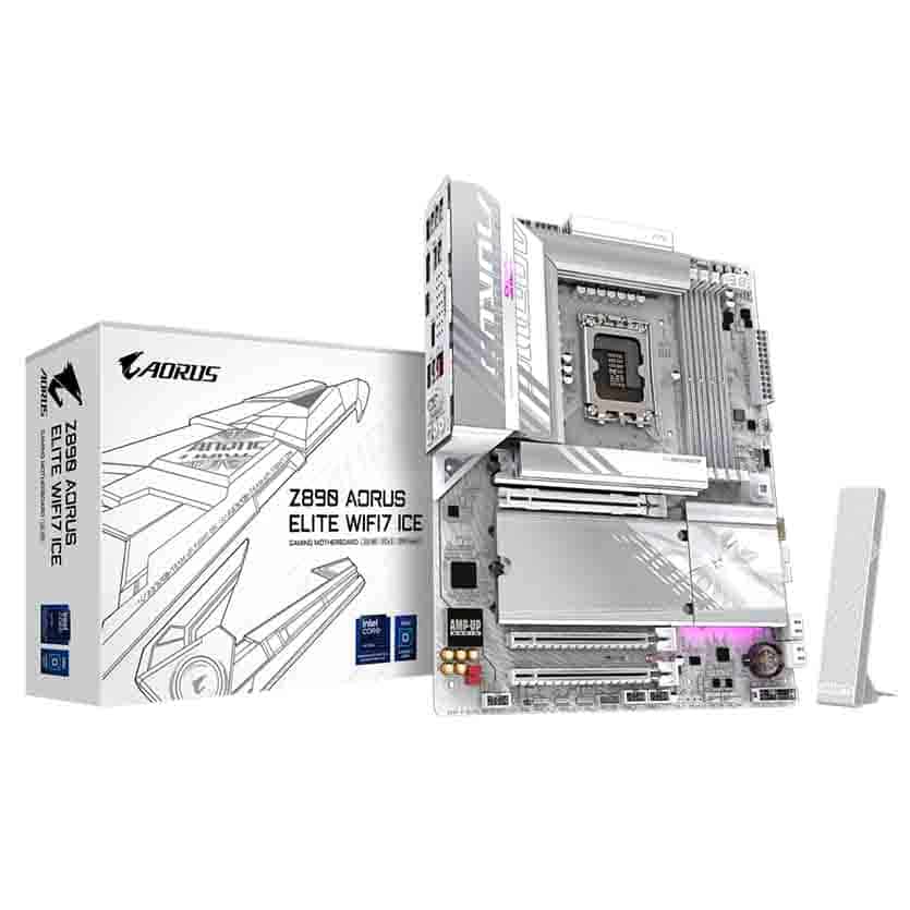 Z890 AORUS ELITE MOTHERBOARD, WIFI-7 ICE S1851, DDR5, ATX, WHITE, GIGABYTE