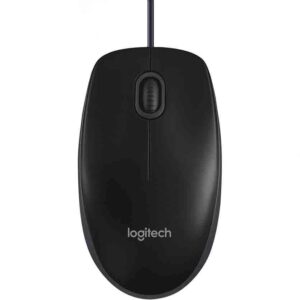 B100 MOUSE WIRED USB FULL-SIZE BLACK LOGITECH