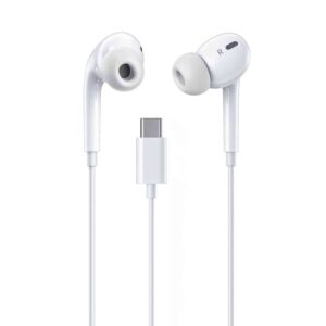 YB06 EARPHONES USB-C W/MIC WHITE WK