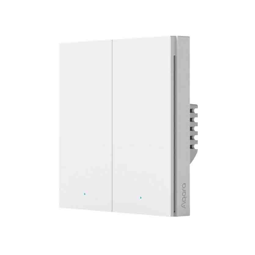 WS-EUK02-WHITE SMART WALL SWITCH H1 EU (NO NEUTRAL, DOUBLE ROCKER), WHITE AQARA