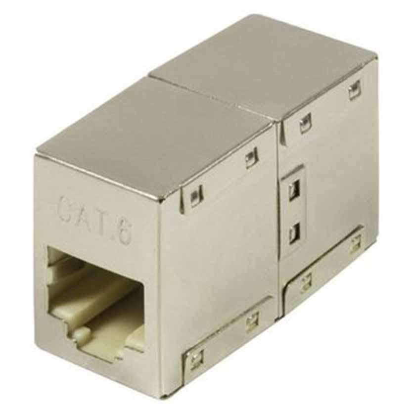 NP0054 COUPLER INLINE 1:1 CAT6 RJ45 STP, METAL HOUSING LOGILINK