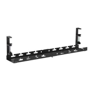 KAB0094 CABLE TRAY ORGANIZER, UNDER-DESK MOUNTING, CLAMP-ON, EXTENDABLE, METAL, BLACK LOGILINK