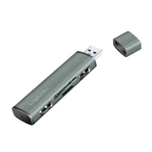 UA0394 USB 3.2 GEN2, 2-PORT HUB WITH CARD READER, WITH ALUMINUM CASING LOGILINK
