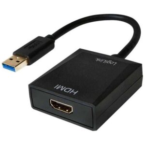 UA0233A 0.15m USB3.0 A/M TO HDMI A/F ADAPTER 1080p BLACK LOGILINK