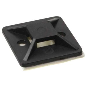 59965G 10pcs CABLE TIE MOUNTS ADHESIVE 2x2cm BLACK INLINE
