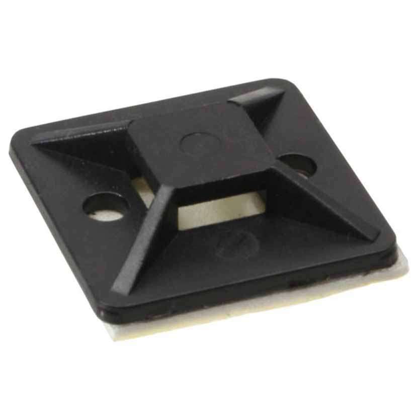 59965G 10pcs CABLE TIE MOUNTS ADHESIVE 2x2cm BLACK INLINE