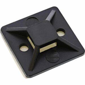 59965J 10pcs CABLE TIE MOUNTS ADHESIVE 40x40mm BLACK INLINE