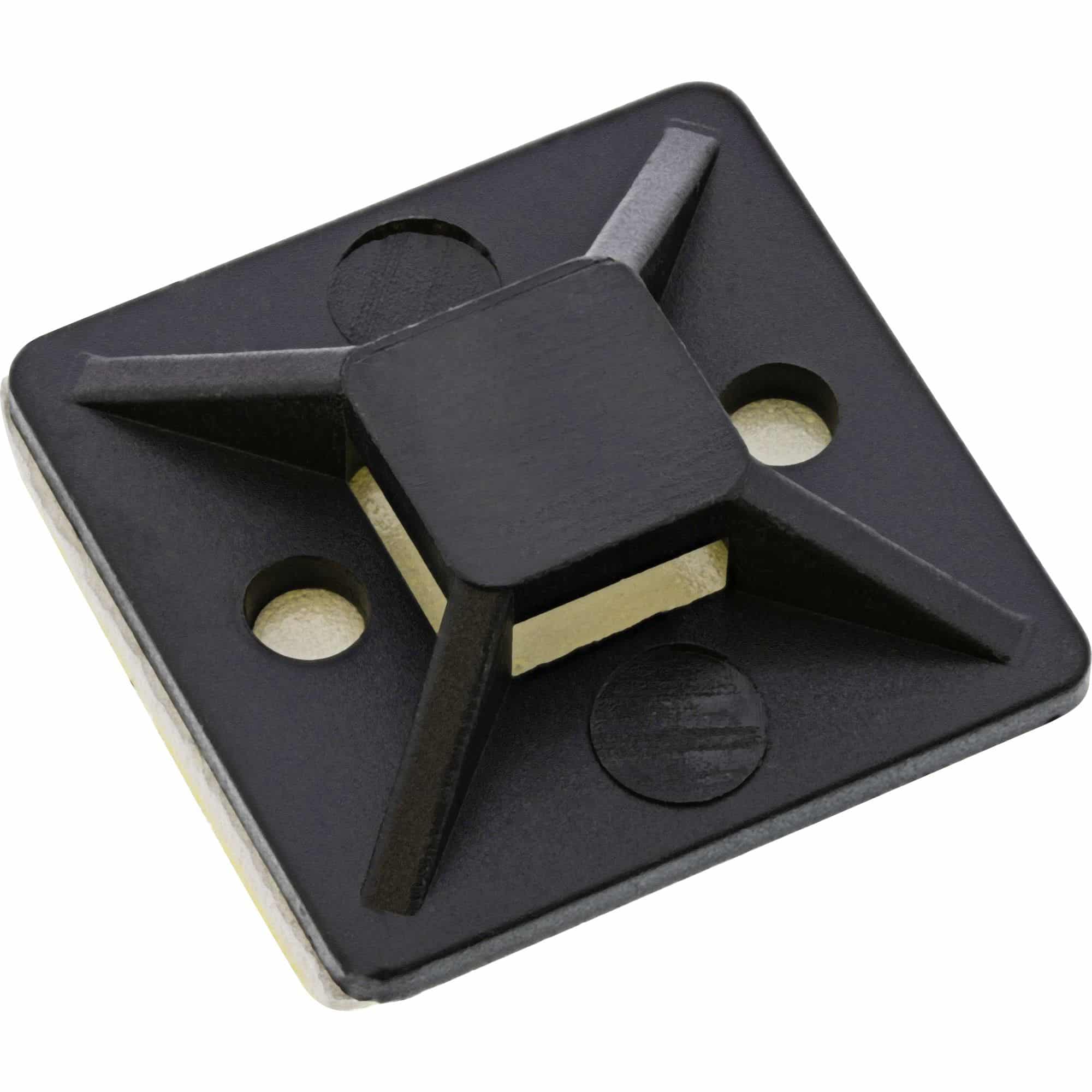 59965J 10pcs CABLE TIE MOUNTS ADHESIVE 40x40mm BLACK INLINE