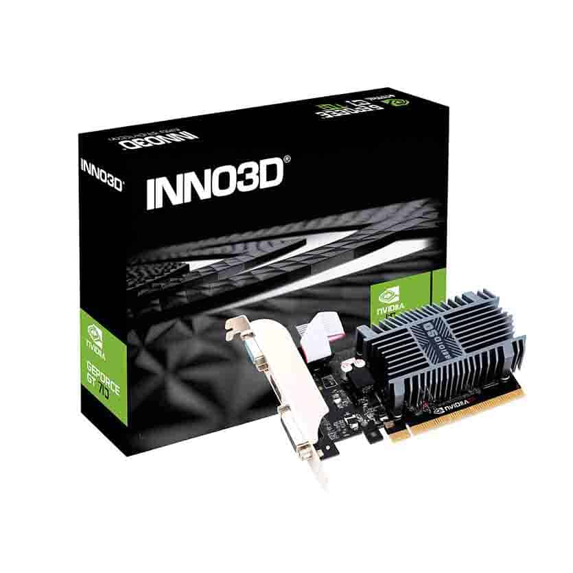 GT 710 DDR3, 2GB LP PASSIVE NVIDIA GeFORCE GRAPHICS CARD INNO3D