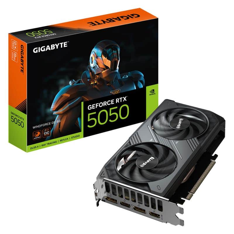 RTX 5050 8GB WINDFORCE 2FAN OC GDDR7 GEFORCE GRAPHICS CARD GIGABYTE
