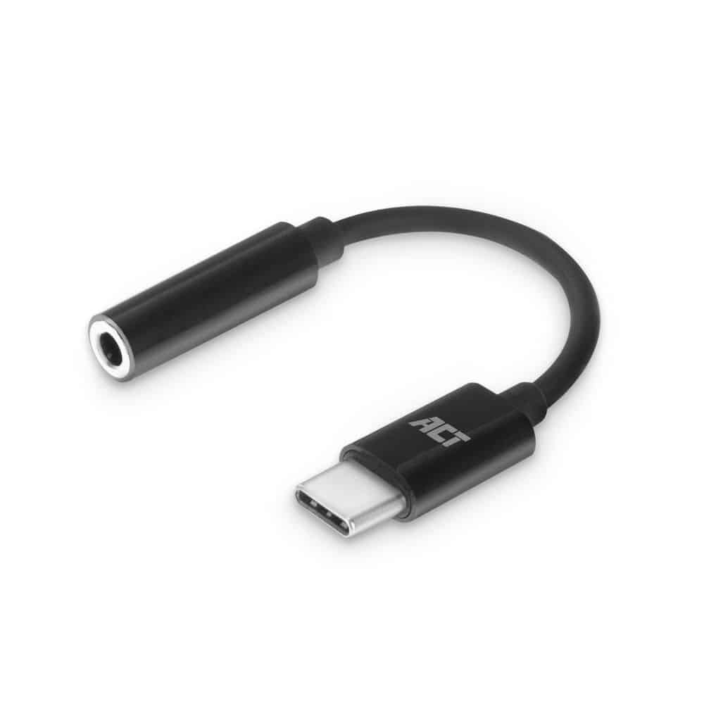 AC7380 USB TYPE- C TO 3.5mm JACK F AUDIO ADAPTOR BLACK ACT