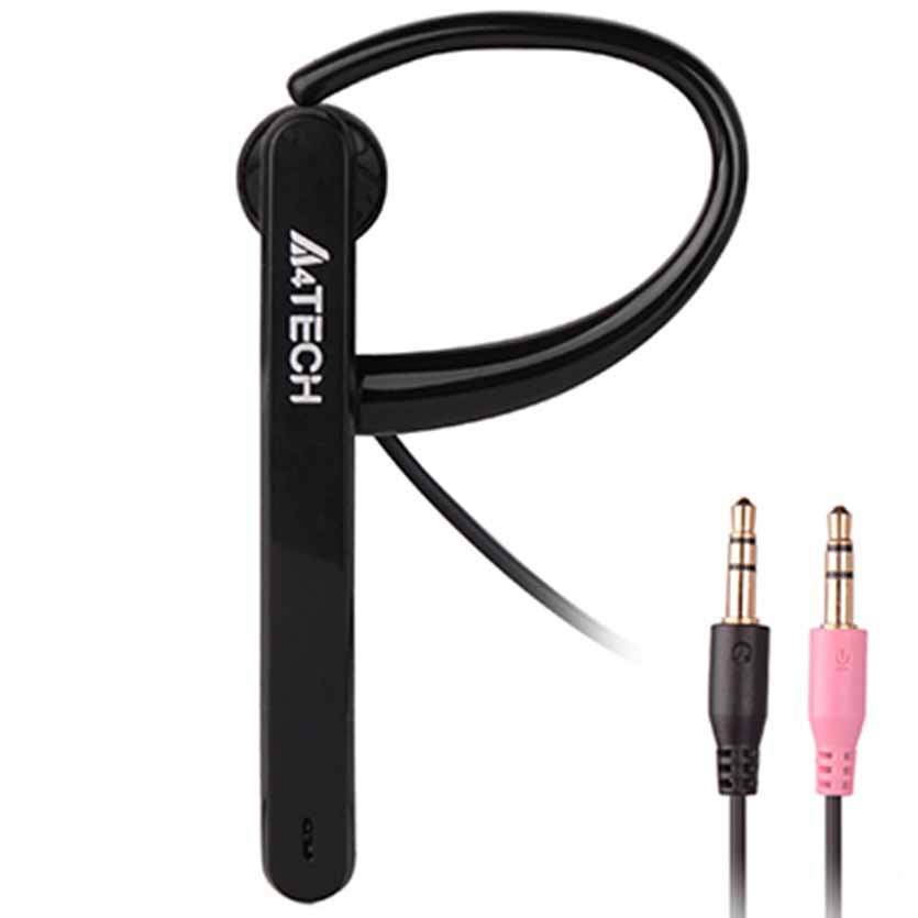 S-7-1 CLIP-ON HEADSET BLK A4 TECH