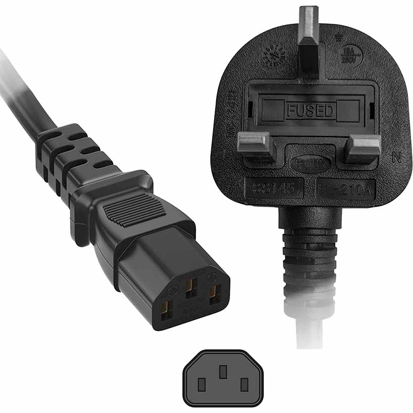 BC-201 POWER CABLE UK POLYBAG 1.8m GR KABEL
