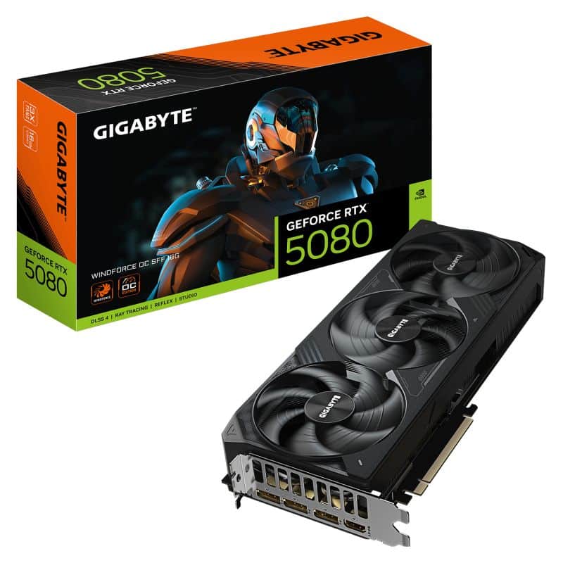 RTX 5080 16GB WINDFORCE OC SFF GDDR7 3FAN, GRAPHICS CARD GIGABYTE