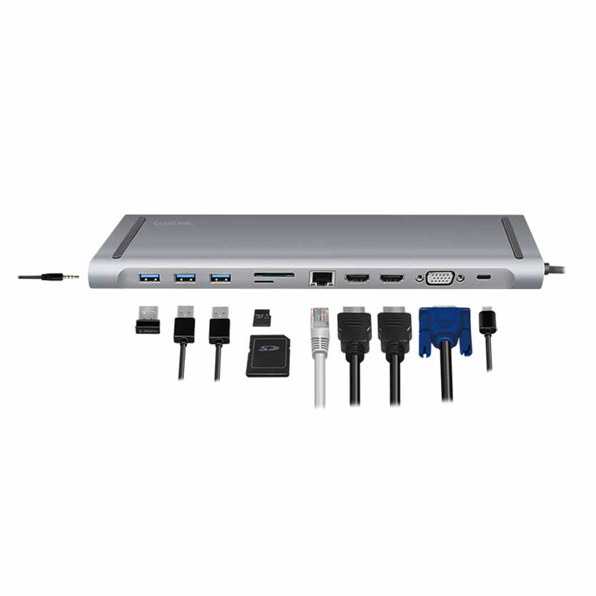 UA0373 DOCKING STATION GEN1 USB3.2,USB-C 11-PORT, PD LOGILINK