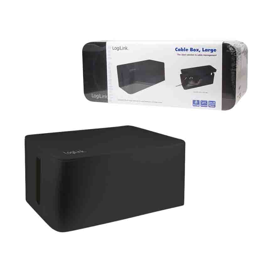 KAB0062 CABLE BOX 407x157x133,5mm, BLACK, LOGILINK