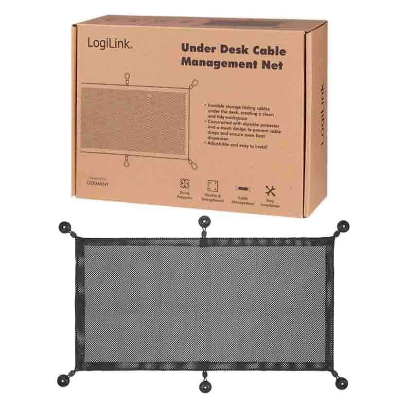 KAB0111 CABLE MANAGEMENT NET, 69x34cm, POLYESTER BLACK, LOGILINK