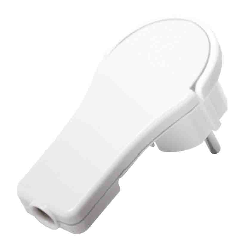 LPS228 POWER PLUG FOR SELF ASSEMBLING, CEE 7/7, FLAT WHITE, LOGILINK