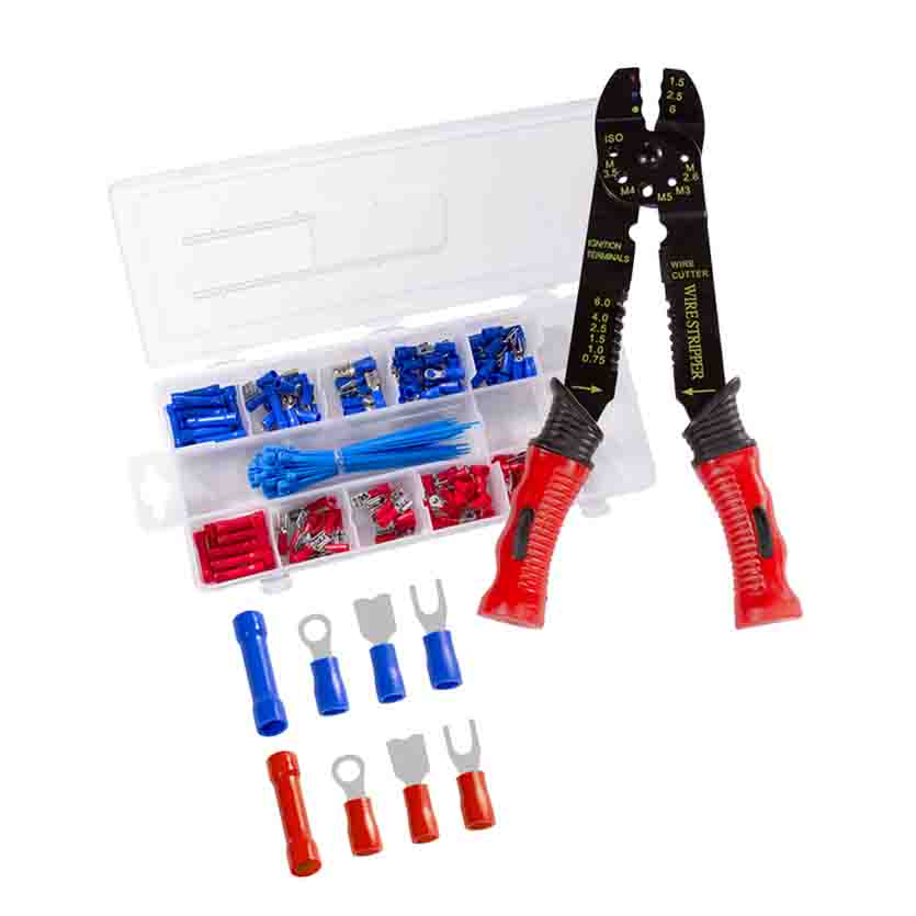 WZ0078 CRIMPING PLIERS FOR INSULATED TERMINALS, WITH CRIMP ASSORTMENT, LOGILINK