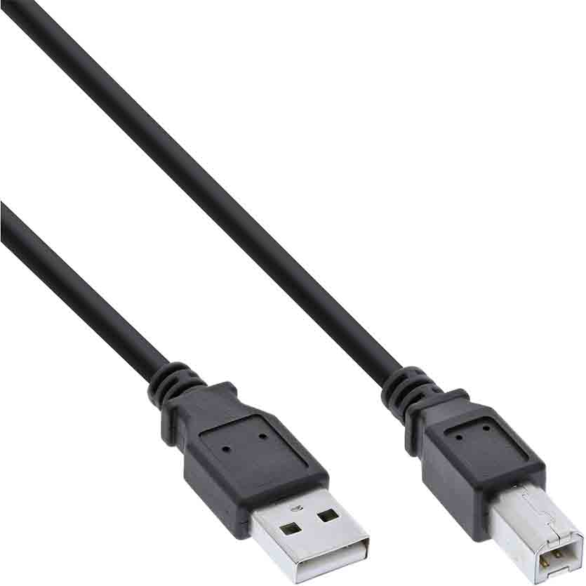 34550X 0.5m USB2.0 A-B M/M CBL BLK INLINE