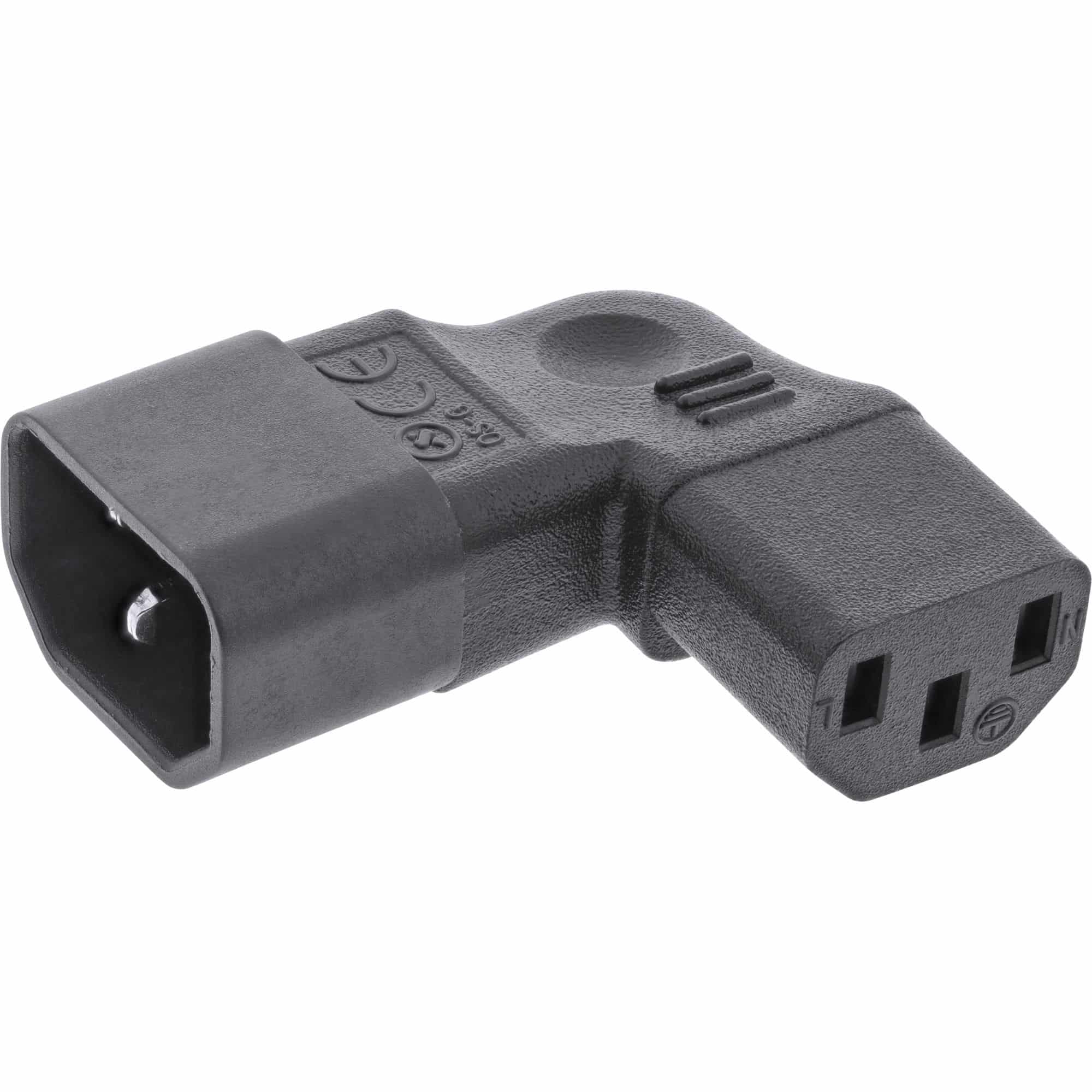 16723E C14 TO C13 L/R ANGLED POWER ADAPTER 3PIN INLINE