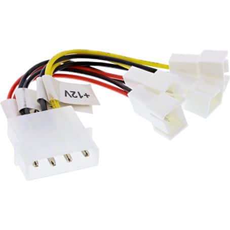 33005B FAN ADAPTER CABLE 2x12V AND 2x5V, FOR 4 FANS INLINE