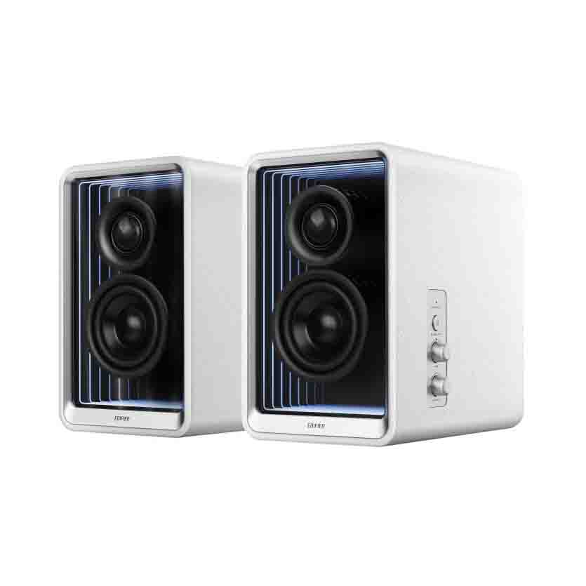 QR65 WHITE DESKTOP SPEAKER ACTIVE MONITOR W/GAN CHARGER BT EDIFIER