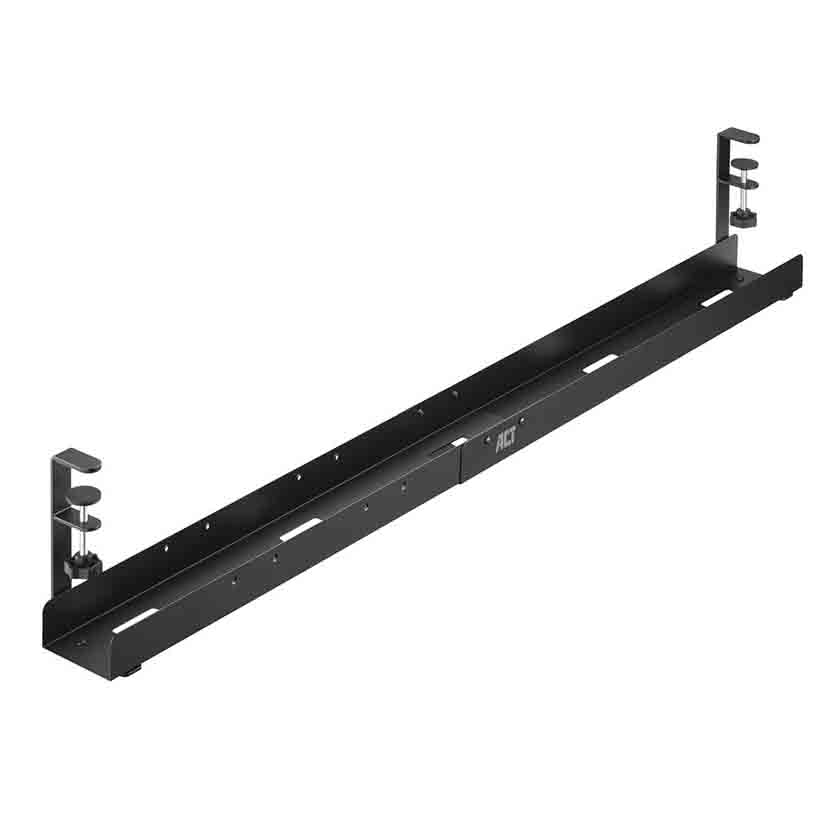 AC8376 UNDER DESK EXTENDABLE CABLE MANAGEMENT TRAY W/CLAMP MOUNT ACT