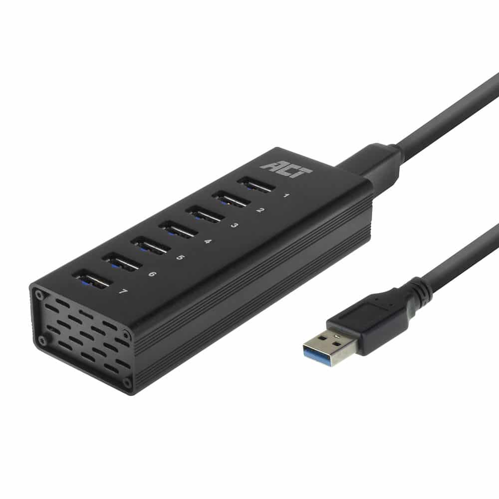 AC6315 USB HUB3.0 7-PORT 20W POWER SUPPLY BLACK ACT