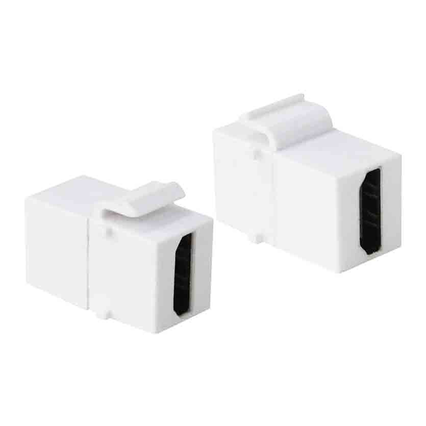 NK0014 HDMI KEYSTONE COUPLER A/F TO HDMI A/F WHITE, LOGILINK