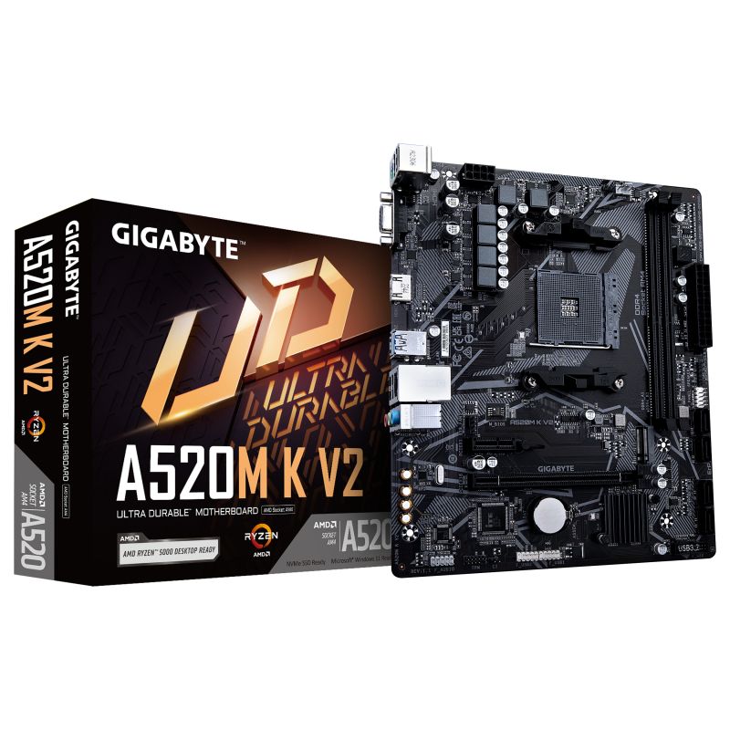 A520M K V2 MOTHERBOARD MICRO ATX AM4 AMD GIGABYTE