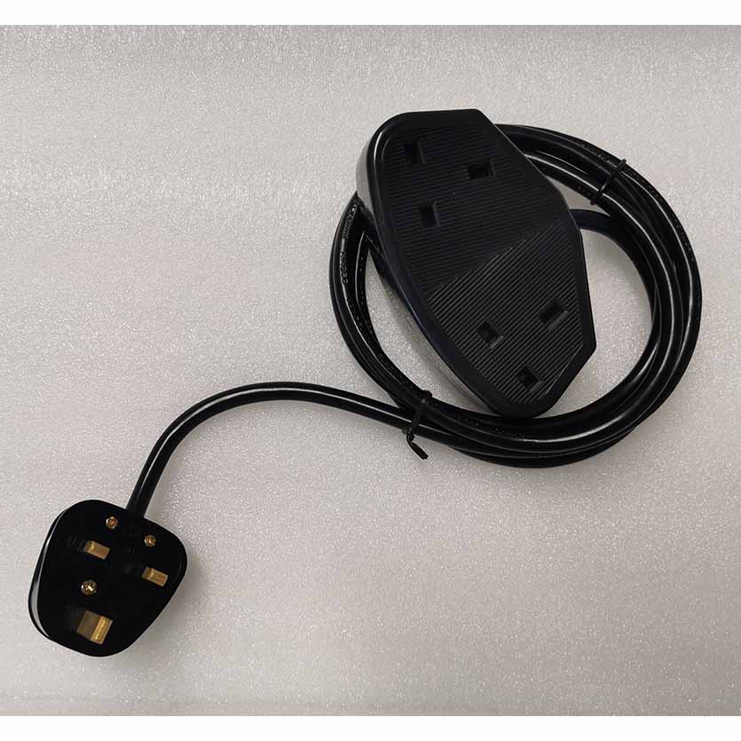 PQ-112 2WAY UK POWER SOCKET WITH 1,5m CORD W/UK PLUG GR KABEL