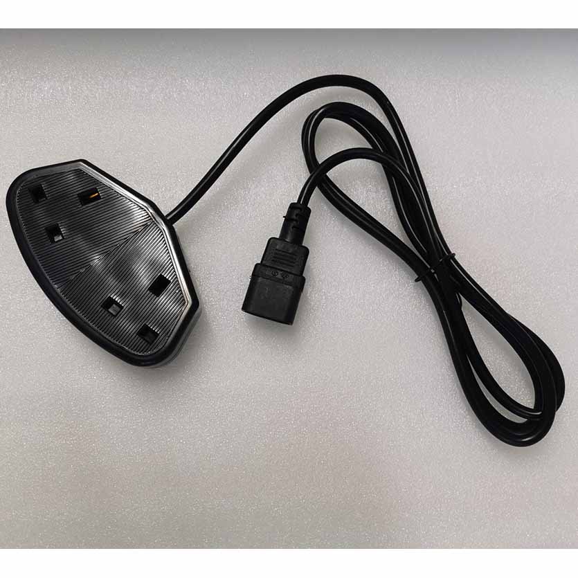 PQ-114 2WAY UK POWER SOCKET WITH 1,5m CORD W/C14 PLUG GR KABEL