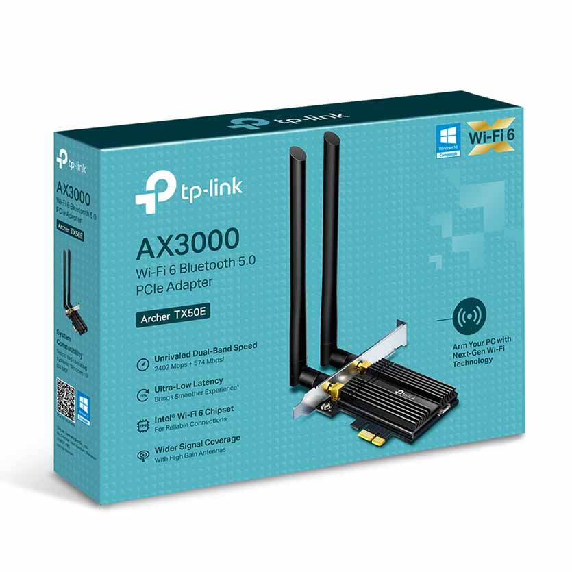 ARCHER TX50E AX3000 WI-FI BLUETOOTH 5.0 PCI EXPRESS ADAPTER TP-LINK