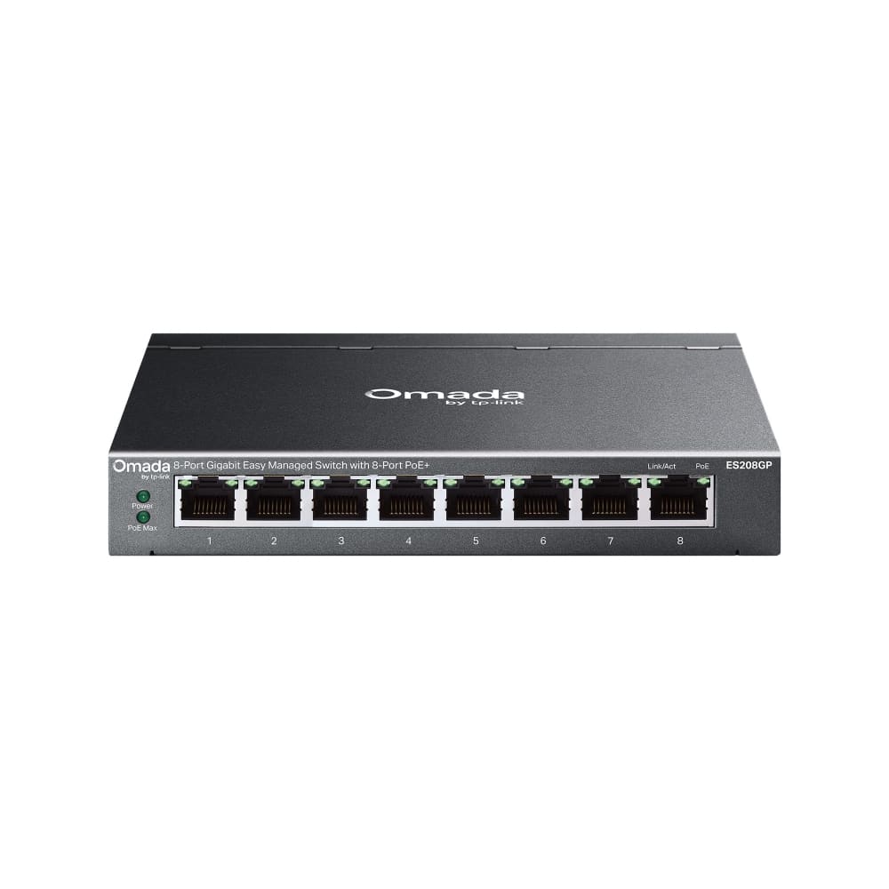 ES208GP 8-PORT GIGABIT EASY MANAGED SWITCH W/8-PORT PoE OMADA TP-LINK