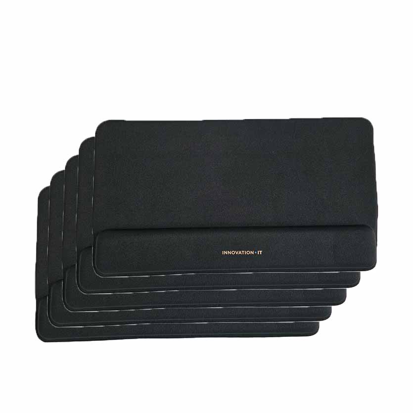 120844-5 5PCS MOUSEPAD BIG 465x260mm WITH KEYBOARD WRIST SUPPORT BLACK IT INNOVATION