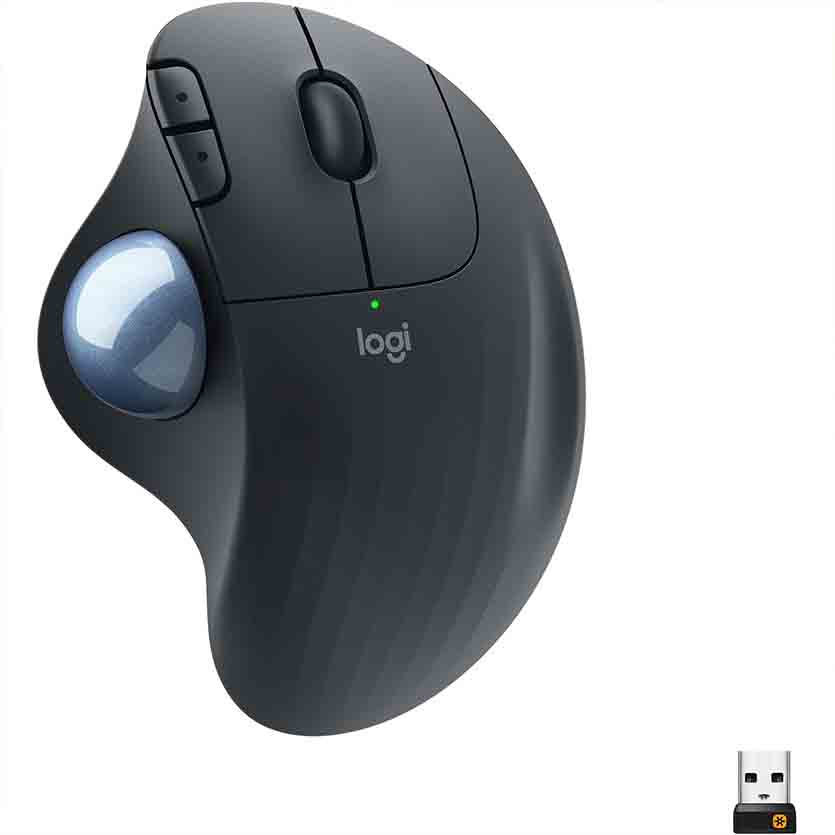M575 MOUSE ERGONOMIC DUAL MODE BT/WIRELESS TRACKBALL GRAPHITE LOGITECH