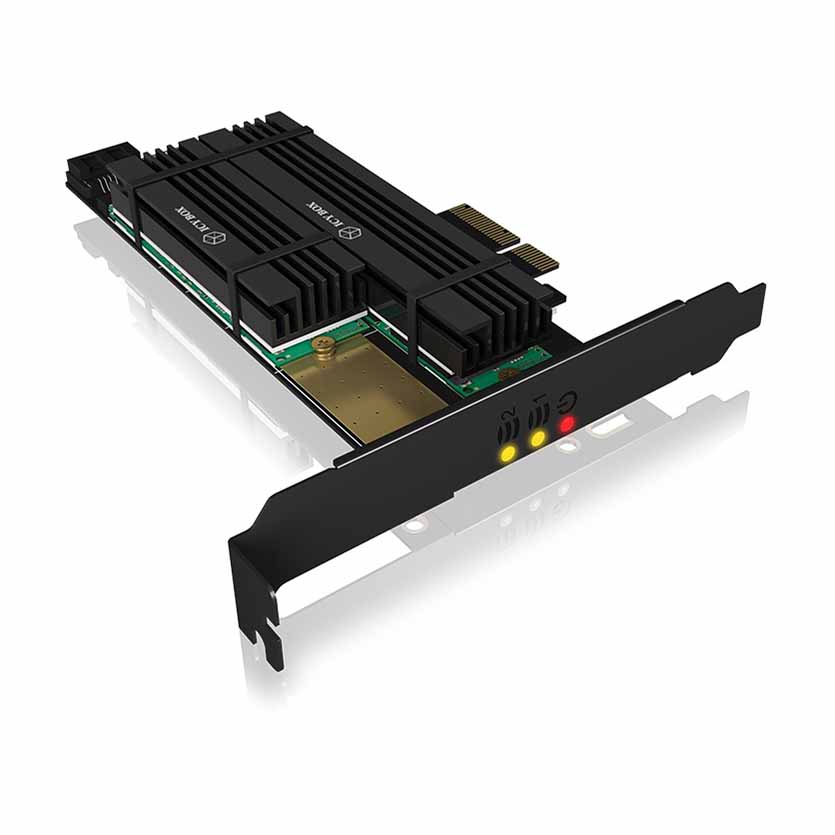 IB-PCI215M2-HSL PCIE EXTENTION CARD FOR 2x M.2 SSDs INCL.HEAT SINKS ICYBOX